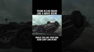 Teens In Car Crash Like A Movie Scene! Police Dash Cam 😔