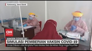 Simulasi Pemberian Vaksin Covid-19 di Karawang