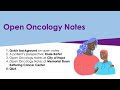 Open Oncology Notes: Research & Real-World Experience Webinar