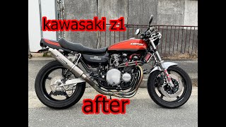 kawasaki Z1！ハンドル取り付け編！