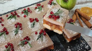 Бюджетный десерт ЗИМНИЕ ЯБЛОКИ! Очень вкусно, быстро! БЕЗ выпечки, желатина и масла! Тает во рту!