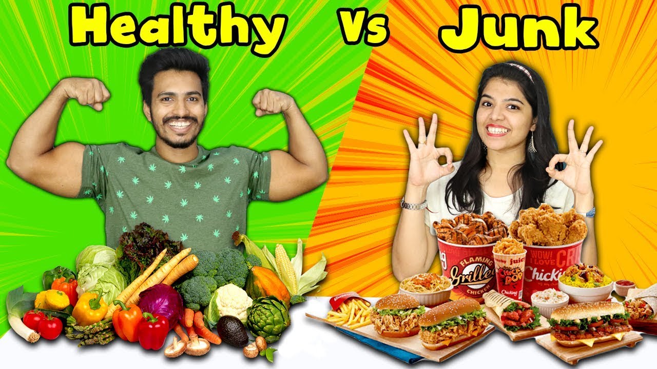 Healthy Food Vs Junk Food Challenge | Hungry Birds - YouTube