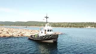 2018 work tug flyby over the beautiful Ladysmith Harbour