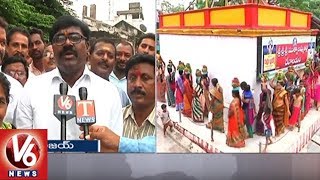 MLA Puvvada Ajay Participates In Bonalu Festival Celebrations | Khammam | V6 News