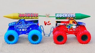 Experiment: Monster Jam Blue Thunder vs Hurricane Force