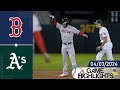 Oakland Athletics Vs Boston Red Sox GAME HIGHLIGHTS 04/03/2024 | MLB Highlights 2024