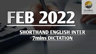 FEB 2022 SHORTHAND DICTATION ENGLISH INTER SPEED 7mins 🔊💭✍🏼🏆✨