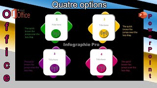 Comment créer quatre options infographie dans Ms PowerPoint.