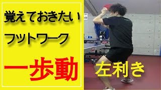 【卓球初心者】覚えておきたいフットワーク『一歩動』【左利き】