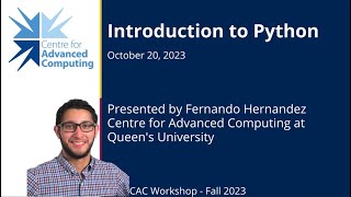 Fall 2023 - Introduction to Python