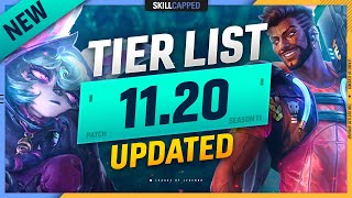 NEW UPDATES 11.20 TIER LIST! - League of Legends
