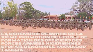 Le Général de Corps d'Armée Salifou Mody a présidé la cérémonie de sortie de la 18ème promotion.