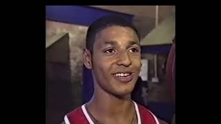 A YOUNG KELL BROOK TRAINING WITH JOHNNY NELSON AGED 17