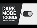 Dark Mode Toggle in HTML CSS JavaScript | Mini Project for Beginners