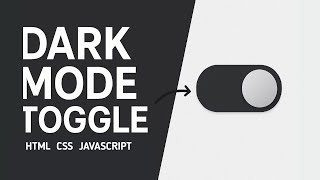 Dark Mode Toggle in HTML CSS JavaScript | Mini Project for Beginners