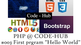 php basics #003 Write first program in php "hello World"