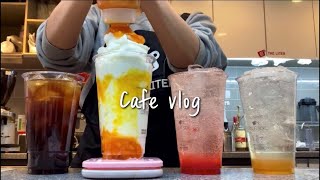 (Eng)📣 Choose~ Choose~ Coffee Mango Grapefruit Lemon🤎🧡💛❤️ / cafe vlog