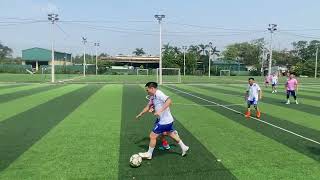 14-9-2024, Cup Tam Hùng kỷ niệm Sinh nhật Fc-Kt9. Hồng vs Trắng, hiệp 1. Tỷ số 0-1, Trắng dẫn trước.