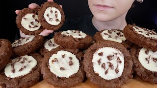 ASMR Chocolate Chip Reese's Peanut Butter Candy Brownies Dessert Mukbang | Soft Eating Sounds 먹방