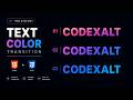 Create Awesome Text Color Transition Using HTML & CSS