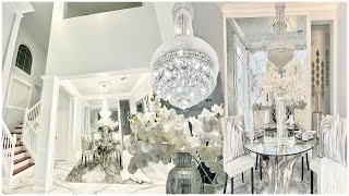 NEW EXTREME GLAM DINING ROOM REFRESH | decorate with me | shop with me \u0026 Haul