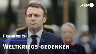 Macron erinnert an Ende des Zweiten Weltkriegs - ohne großes Publikum | AFP