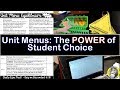 Unit Menus: The POWER of Student Choice | MsRazz ChemClass