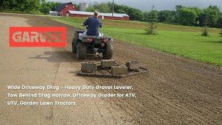 GARVEE | Driveway Tractor Harrow with 2 Adjustable Bars