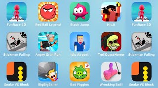 Fun Race 3D, Red Ball Legend, Stack Jump, Hit.It, Stickman Falling, Angry Gran Run, Idle Airport