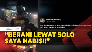 Gibran Respons Aksi Pemuda Seret Pedang Samurai di Jalanan Sragen: Berani Lewat Solo Saya Habisi!