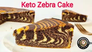 HOW TO MAKE KETO ZEBRA CAKE - SOFT, MOIST, FLAVORFUL & DELICIOUS !