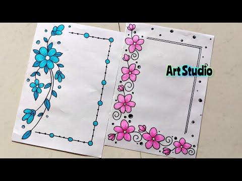 Flower Border Design Project Work Designs Assignment Front Page Designs