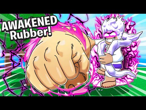 I AWAKENED THE RUBBER FRUIT AND BECAME LUFFY! Roblox Blox Fruits