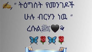 የተንቢ  YOu Tube is live!ትእግሥት የመገዶቹ ሁሉ ብረሀን ነው