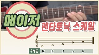 [펜타토닉 스케일]  Major Pentatonic 이해와 포지션