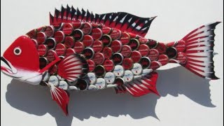 3D fish making Bottle caps /form Bottle cap Art