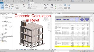 Concrete Calculation in Revit; Find Cement, sand and aggregate quantity in Revit.
