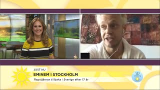 "Årets konsert" Eminem spelar i Sverige efter 17 år - Nyhetsmorgon (TV4)