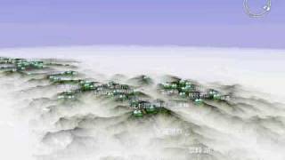 雲海 A sea of clouds in Taiwan in Google Earth