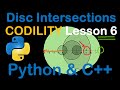 Disc Intersections in Python and C++ Codility Solutions Lesson 6