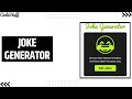 Joke Generator API | Tutorial | HTML CSS JavaScript