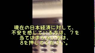 不審な留守番電話のメッセージをさらす　その３　経済アンケート編