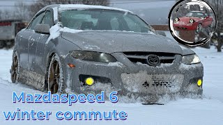 Snowy Mazdaspeed 6 commute to work