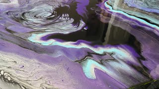 Breathtaking double straight pour ~ #moody #hopeful #acrylicpouring