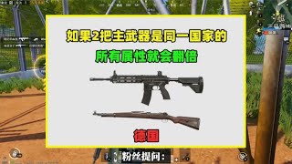 如果2把主武器是同一国家的，所有属性就翻倍，会发生什么？