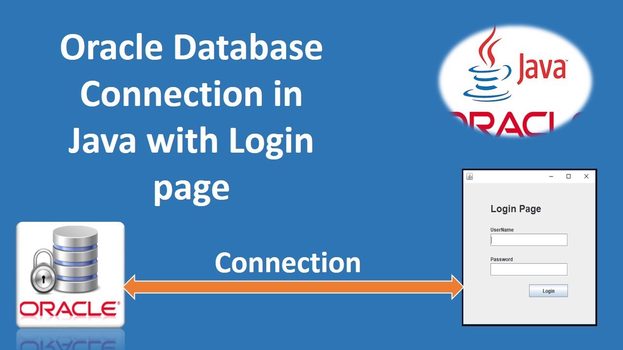Oracle Database Connection With Login Form In Java Swing 2018 Jdbc