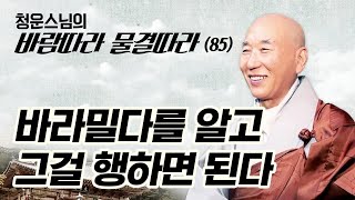 바라밀다를 알고 그걸 행하면 된다 [청운스님의 바람따라 물결따라 85회]