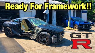 Rebuilding My Totaled Wrecked 2017 Nissan GTR Part 3 From Copart Salvage Auction