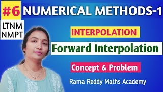 JNTUH NMCV R22 | Numerical Methods-1 | Interpolation | Forward Difference table problems & Concept |