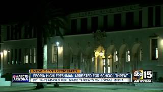 Freshman arrested for threats at Peoria High School